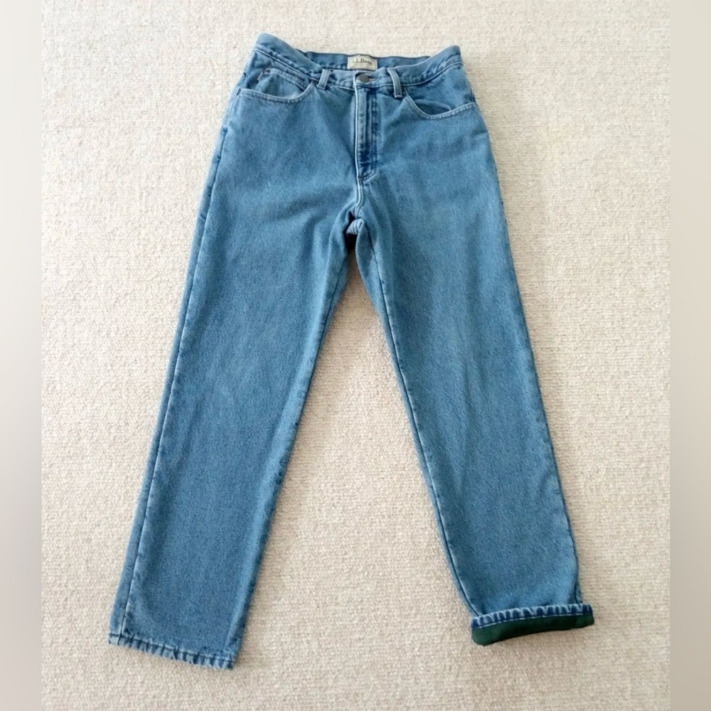 LL Bean Mens Classic Fit Lined Jeans Size 32 30